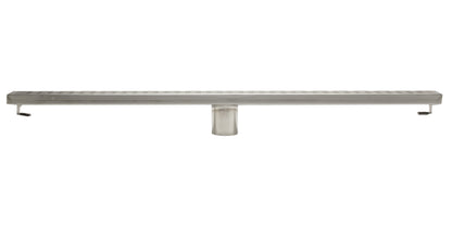 ALFI brand ABLD32C 32" Modern Stainless Steel Linear Shower Drain with Groove Holes