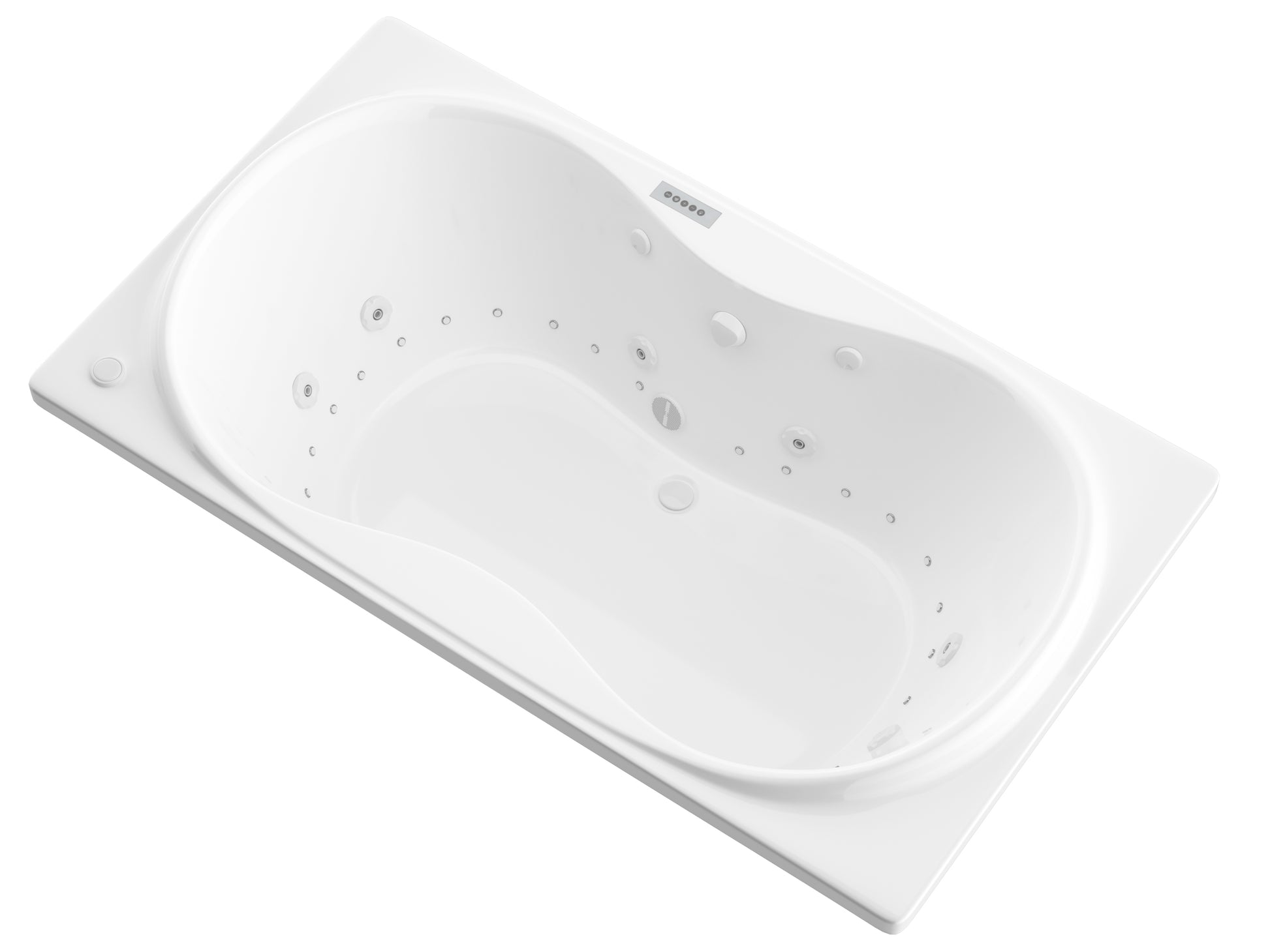 Atlantis Whirlpools Whisper Deluxe Series 35.625 x 72in. Air and Whirlpool Jetted Bathtub in White