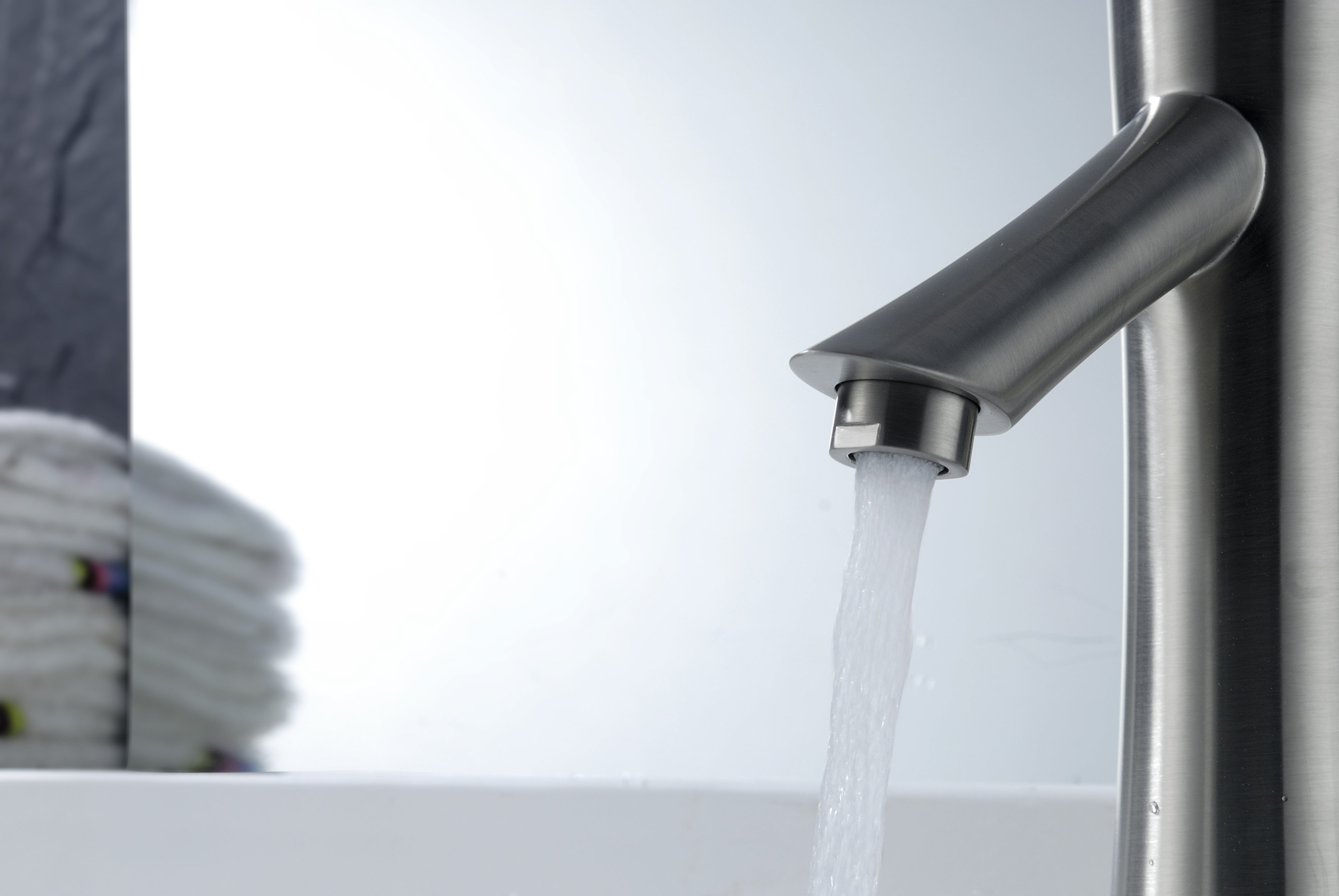 Saga Series Single Hole Single-Handle Low-Arc Bathroom Faucet in Brushed Nickel