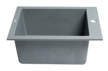 Load image into Gallery viewer, ALFI brand AB1720DI-T Titanium 17&quot; Drop-In Rectangular Granite Composite Kitchen Prep Sink