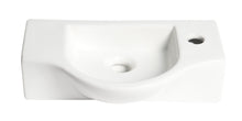 Load image into Gallery viewer, ALFI brand ABC114 White 18&quot; Small Wall Mounted Ceramic Sink with Faucet Hole