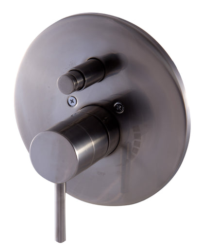 ALFI brand AB1701-BN Brushed Nickel Pressure Balanced Round Shower Mixer with Diverter