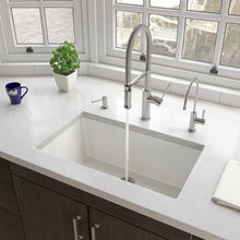 Load image into Gallery viewer, ALFI brand AB3018UD-W 30&quot; White Undermount / Drop In Fireclay Kitchen Sink