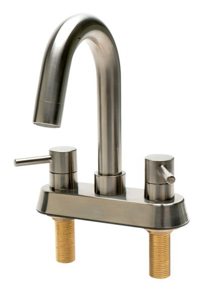 ALFI brand AB1400-BN Brushed Nickel Two-Handle 4'' Centerset Bathroom Faucet