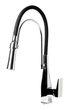 Load image into Gallery viewer, ALFI brand ABKF3023-PC Polished Chrome Square Kitchen Faucet with Black Rubber Stem