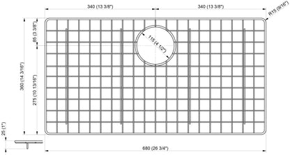 ALFI brand ABGR3322 Stainless Steel Grid for AB3322DI and AB3322UM