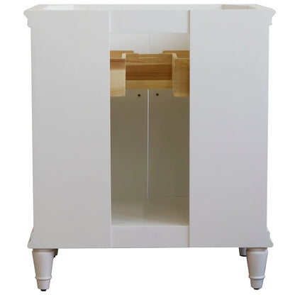 Bellaterra White 31" Wood Single Vanity w/ Counter Top and Sink 400800-31-WH