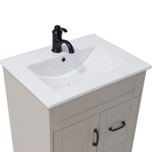 Load image into Gallery viewer, Bellaterra 24&quot; Manufactured Wood Single Rectangular Sink Vanity 9004-24-LG (Light Gray)