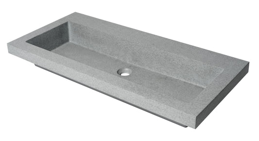 ALFI brand ABCO40TR 40" Solid Concrete Trough Sink for the Bathroom