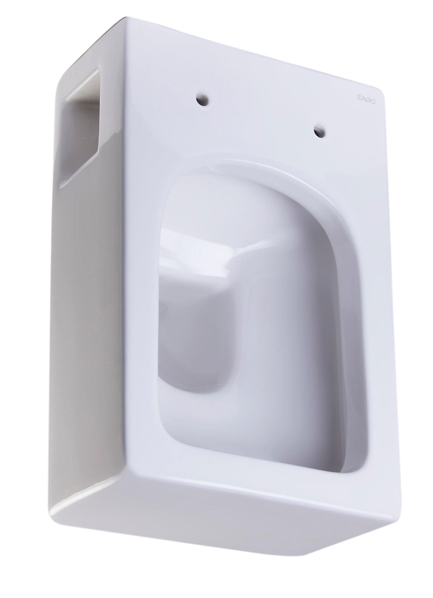 EAGO WD333 Square Modern Wall Mount Dual Flush Toilet Bowl
