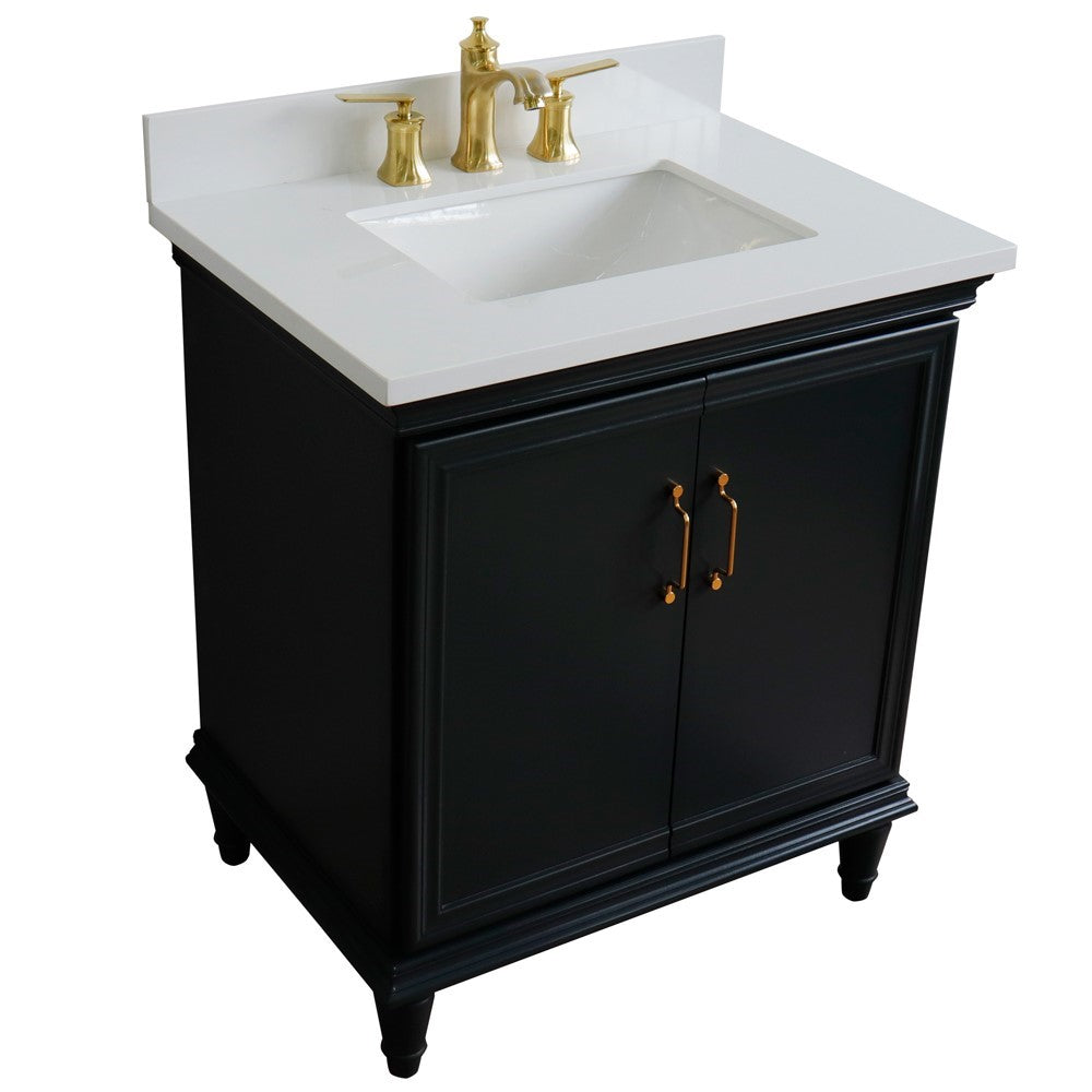 Bellaterra 31" Wood Single Vanity w/ Counter Top and Sink 400800-31-DG-WER