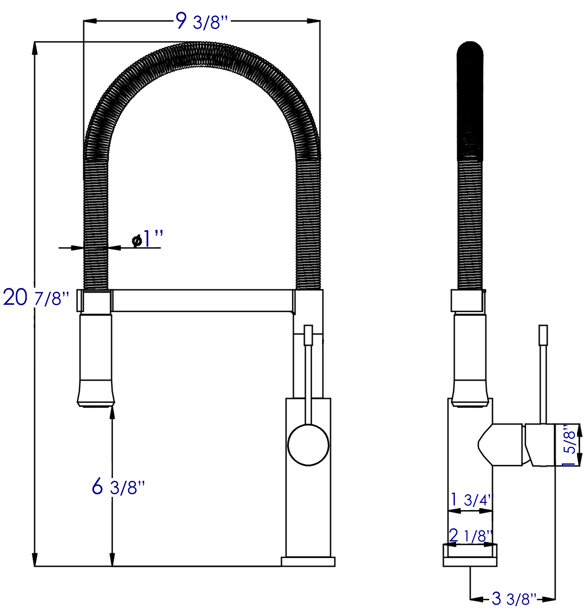 ALFI brand AB2015 Brushed Gooseneck Single Hole Faucet