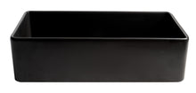 Load image into Gallery viewer, ALFI brand ABF3618-BM Black Matte Smooth Apron 36&quot; x 18&quot; Single Bowl Fireclay Farm Sink