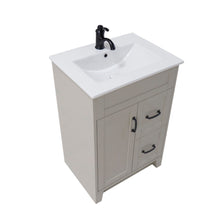 Load image into Gallery viewer, Bellaterra 24&quot; Manufactured Wood Single Rectangular Sink Vanity 9004-24-LG (Light Gray)