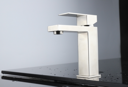 Monte Single Hole Bathroom Faucet in Chrome, Satin Nickel or Gun Metal