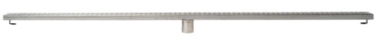 ALFI brand ABLD59C-BSS 59" Brushed Stainless Steel Linear Shower Drain with Groove Holes