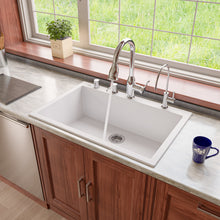 Load image into Gallery viewer, ALFI brand AB3322DI-W White 33&quot; Single Bowl Drop In Granite Composite Kitchen Sink