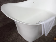 Load image into Gallery viewer, ALFI brand AB9915 74&quot; White Solid Surface Smooth Resin Soaking Slipper Bathtub