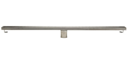 ALFI brand ABLD36D 36" Modern Stainless Steel Linear Shower Drain with Groove Lines