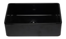 Load image into Gallery viewer, ALFI brand AB3320SB-BG 33 inch Black Reversible Single Fireclay Farmhouse Kitchen Sink