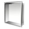ALFI brand ABN1616-PSS 16 x 16 Polished Stainless Steel Square Single Shelf Bath Shower Niche