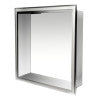 ALFI brand ABN1616-PSS 16 x 16 Polished Stainless Steel Square Single Shelf Bath Shower Niche