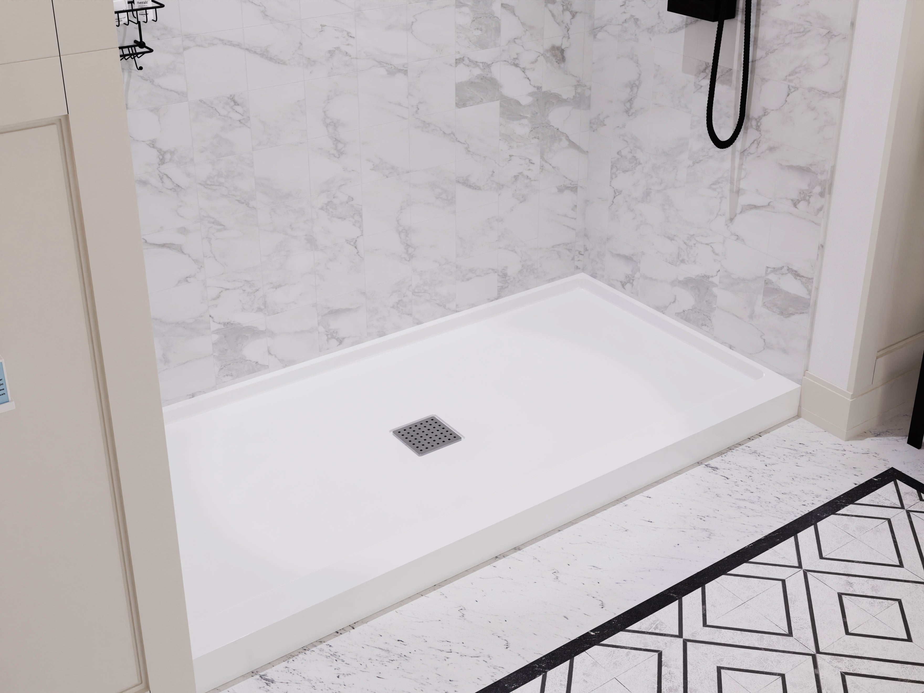 ALEXANDER 60 in. x 30 in. Center Drain Shower Base