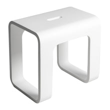 Load image into Gallery viewer, ALFI brand ABST99 White Matte Solid Surface Resin Bathroom / Shower Stool