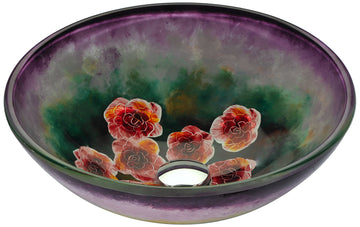 Panye Series Vessel Sink in Hand Painted Mural