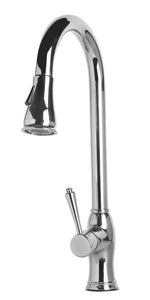ALFI brand AB2043-PSS Traditional Solid Polished Stainless Steel Pull Down Kitchen Faucet