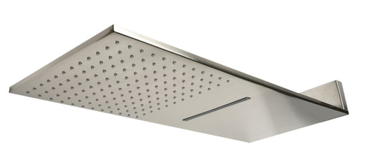 ALFI brand RAIN10SW-BN Brushed Nickel 10" Wall-Mounted Square Waterfall Rain Shower Head