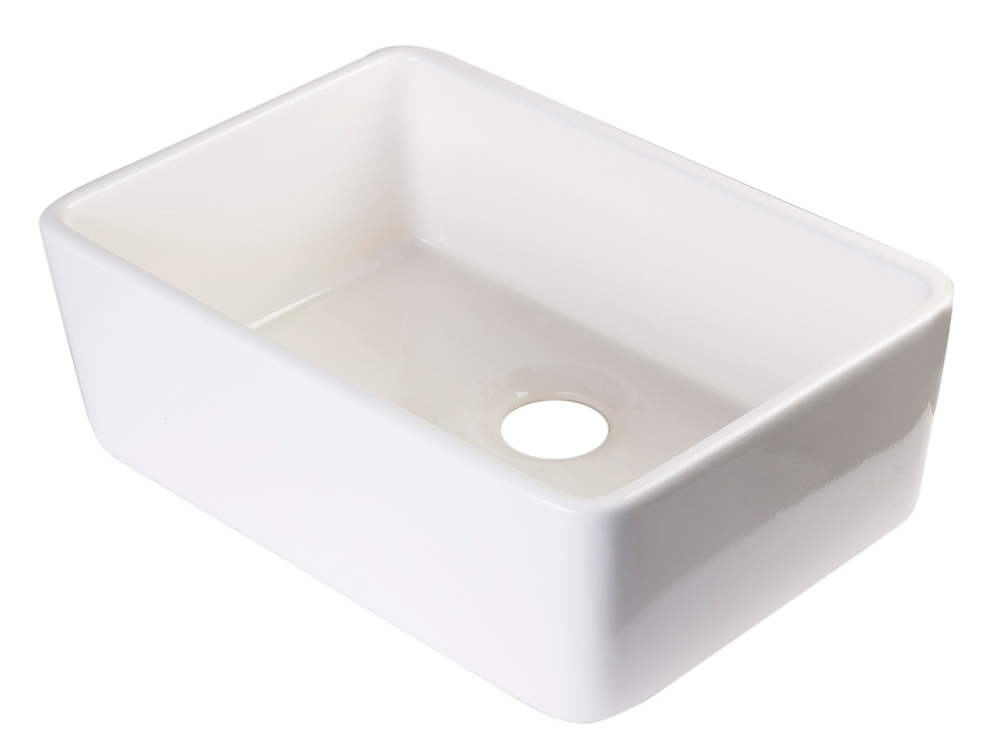 ALFI brand AB503-B Biscuit 23" Smooth Apron  Fireclay Single Bowl Farmhouse Kitchen Sink