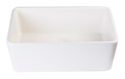 ALFI brand AB503-B Biscuit 23" Smooth Apron  Fireclay Single Bowl Farmhouse Kitchen Sink