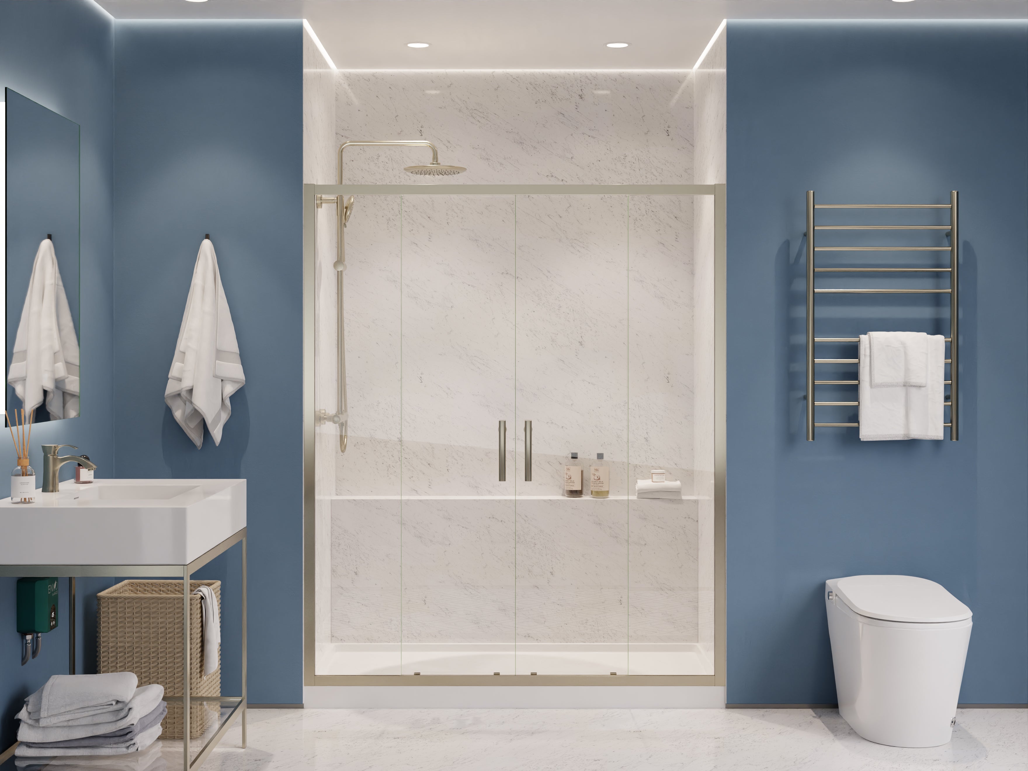 ANZZI Enchant 70-in. x 60.4-in. Framed Sliding Shower Door