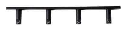 ALFI brand AB9528-BM Black Matte Wall Mounted 4 Prong Robe / Towel Hook