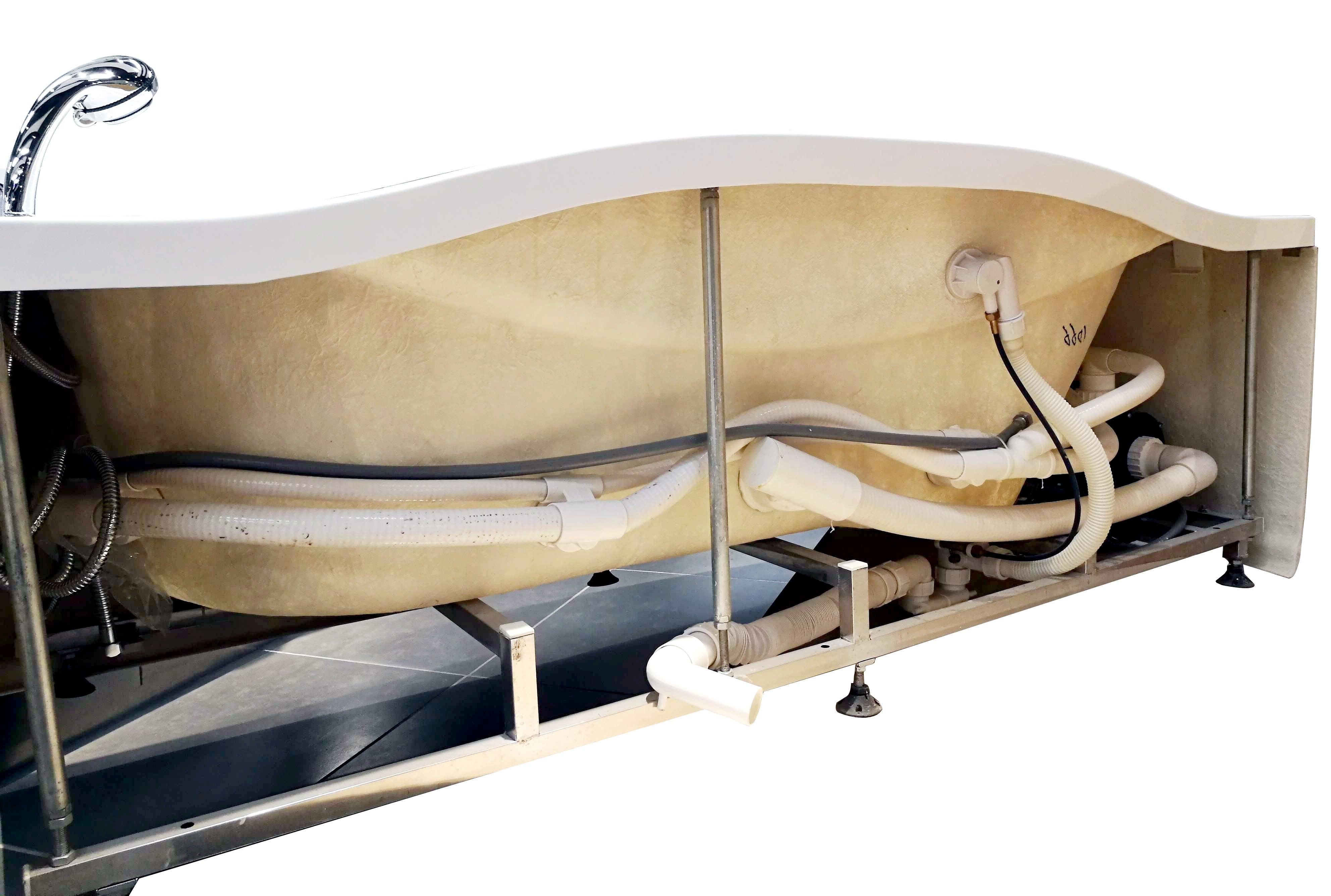 EAGO AM189ETL-R 6 ft Left Drain Acrylic White Whirlpool Bathtub w Fixtures