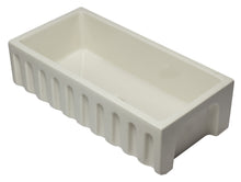Load image into Gallery viewer, ALFI brand AB3618HS-B  36 inch Biscuit Reversible Smooth / Fluted Single Bowl Fireclay Farm Sink