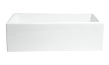 Load image into Gallery viewer, ALFI brand AB3318HS-W White 33&quot; x 18&quot; Reversible Fluted / Smooth Single Bowl Fireclay Farm Sink