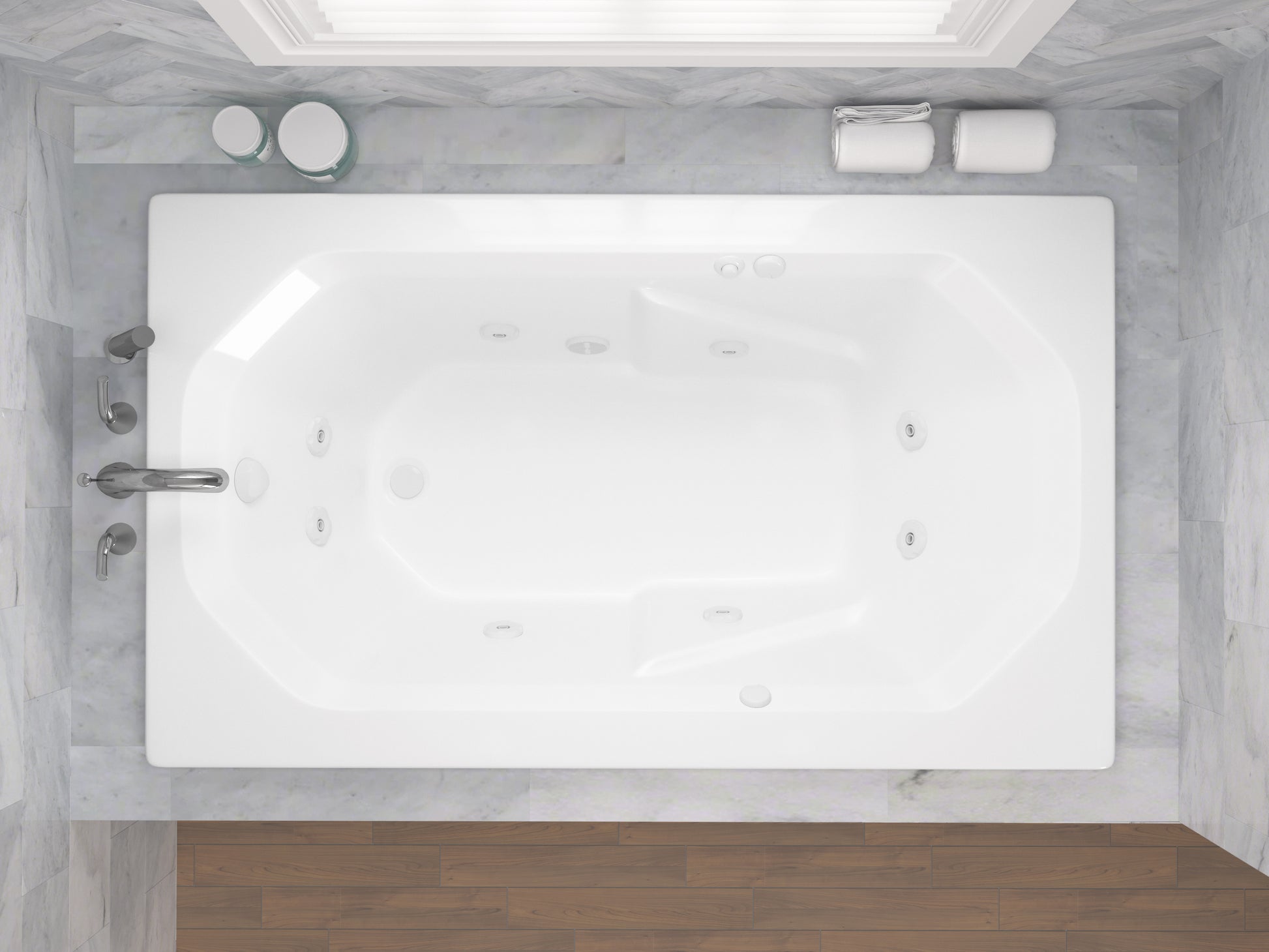 Atlantis Whirlpools Mirage 36 x 60 Rectangular Whirlpool Jetted Bathtub