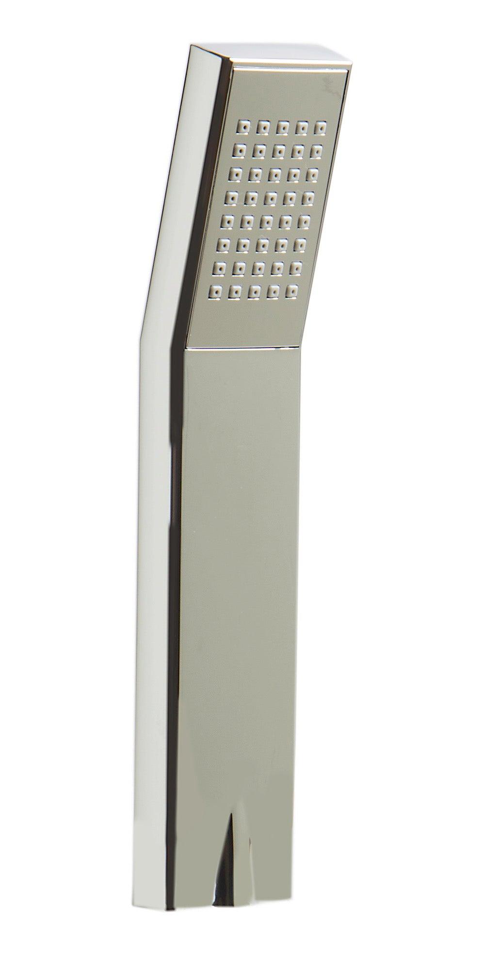 ALFI brand AB2322-PC Polished Chrome Deck Mounted Tub Filler and Square Hand Held Shower Head