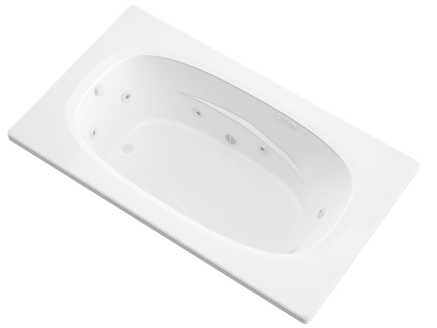 Polaris 36 x 66 Whirlpool Jetted Bathtub by Atlantis Whirlpools – Acrylic, Drop-In Design