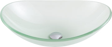 Forza Series Deco-Glass Vessel Sink in Lustrous Frosted