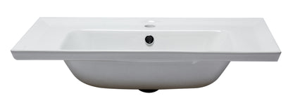 EAGO BH003 White Ceramic 32"x19" Rectangular Drop In Sink