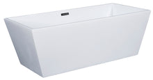 Load image into Gallery viewer, ALFI brand AB8833 59 inch White Rectangular Acrylic Free Standing Soaking Bathtub