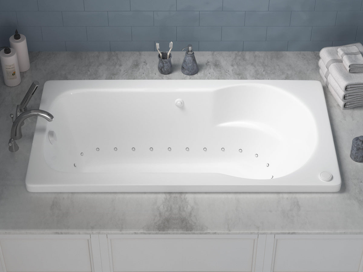 Atlantis Whirlpools Zepher 32 x 60 Rectangular Air Jetted Bathtub - Acrylic, Drop-in