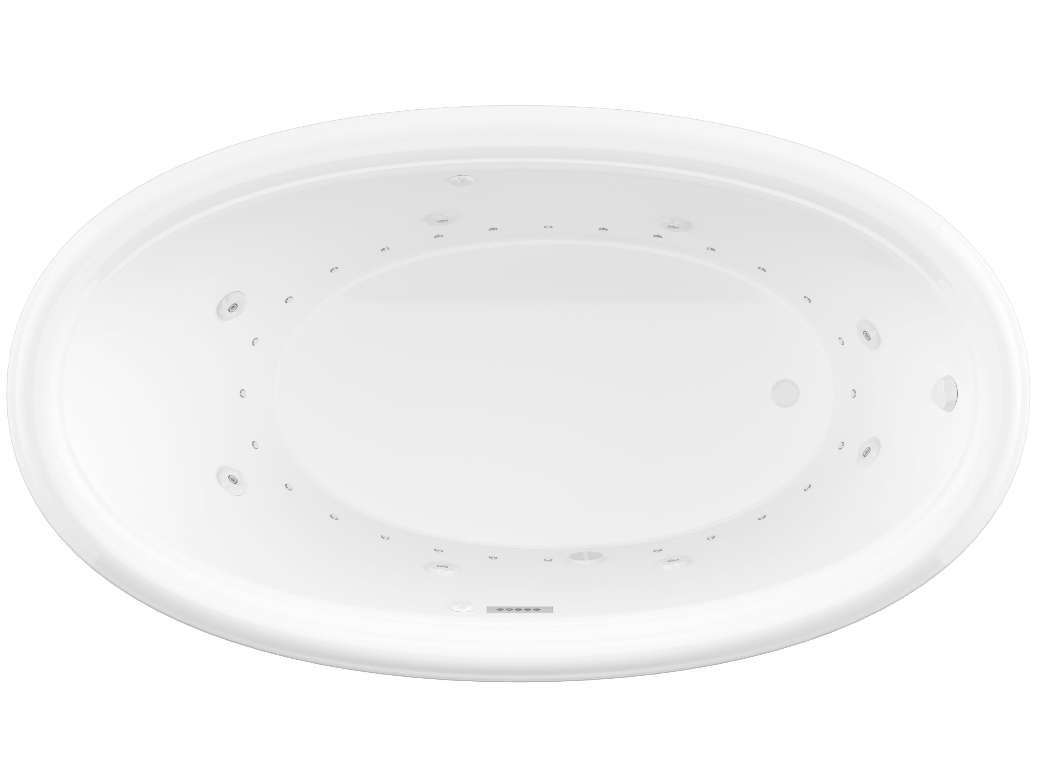 Atlantis Whirlpools Petite Deluxe Series 41.75 x 69.675in. Air and Whirlpool Jetted Bathtub in White