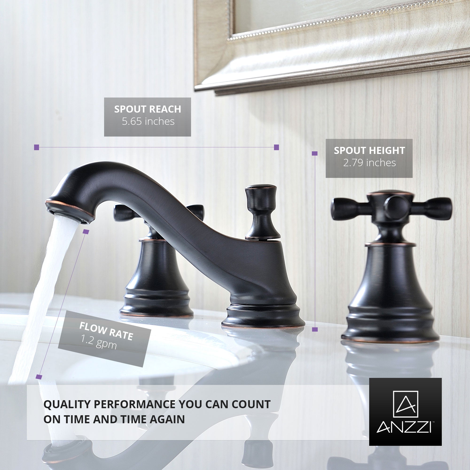 Melody Series 8 in. Widespread 2-Handle Mid-Arc Bathroom Faucet in Oil Rubbed Bronze