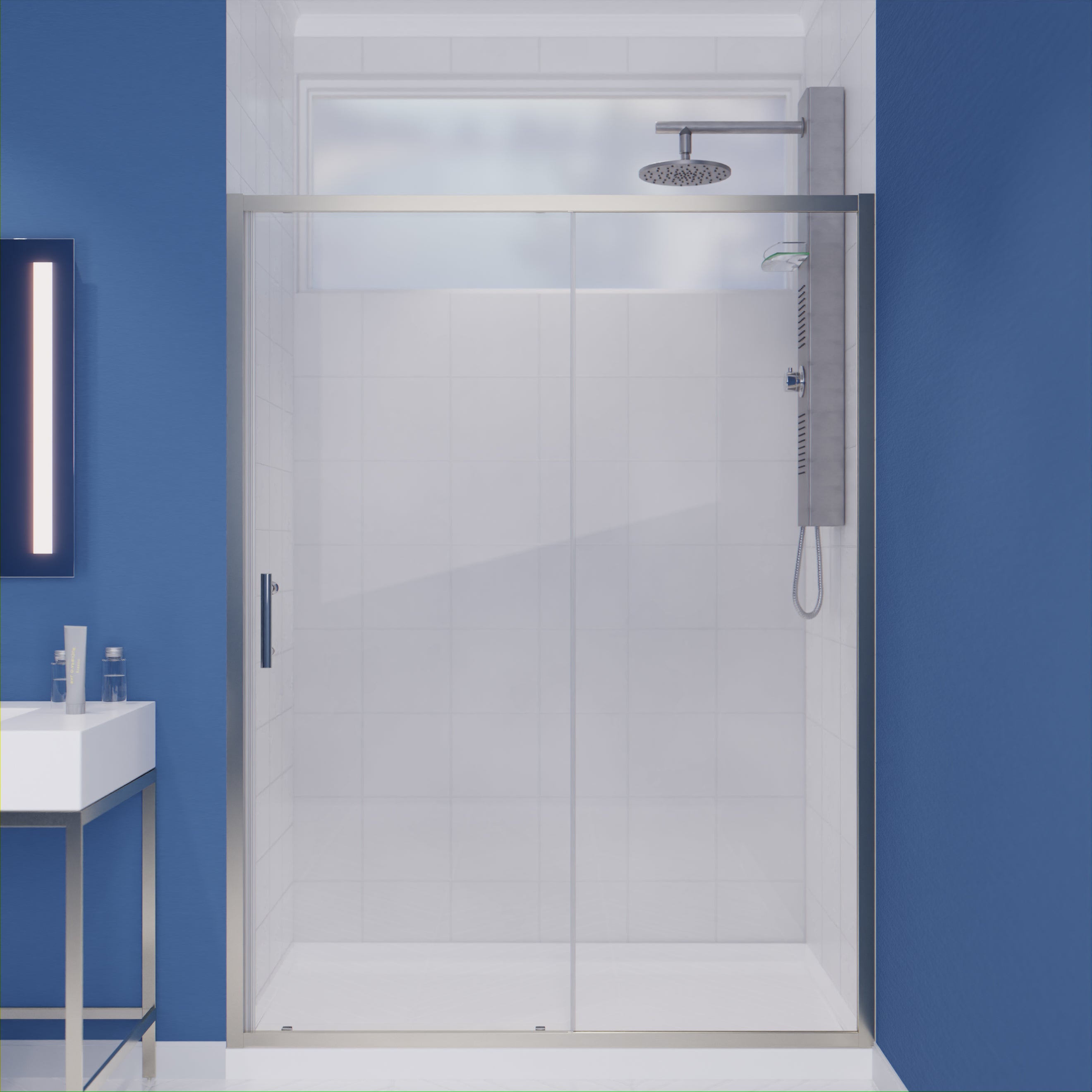Halberd 60 in. x 72 in. Framed Shower Door with TSUNAMI GUARD