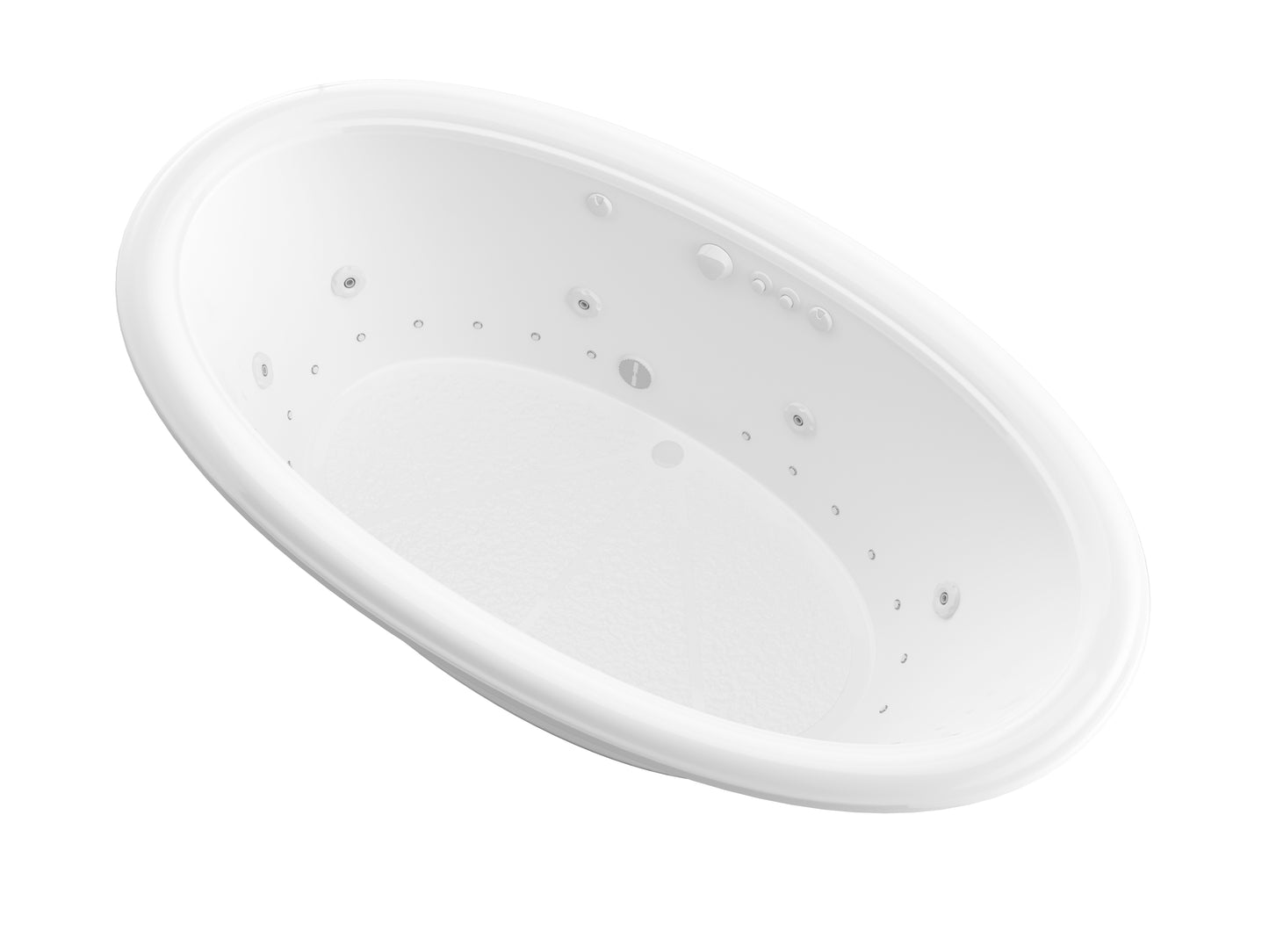 Atlantis Whirlpools Petite 44 x 78 Oval Air & Whirlpool Jetted Bathtub