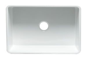 ALFI brand ABTI3020SB Smooth Titanium/Fluted 30 inch Reversible Single Fireclay Farmhouse Kitchen Sink